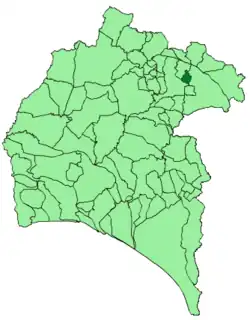 Расположение муниципалитета Пуэрто-Мораль на карте провинции