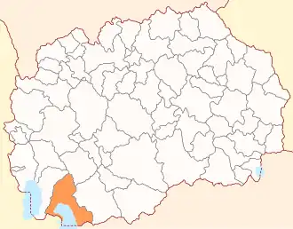 Расположение общины на карте Северной Македонии