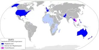 Члены СЕАТО:
    : Постоянные члены
    : Ассоциированные члены