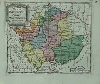 Вознесенское наместничество на карте