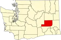 Округ Адамс на карте штата.
