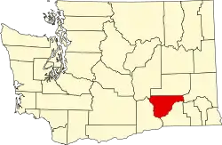 Округ Франклин на карте штата.