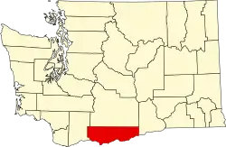 Округ Кликитат на карте штата.