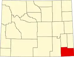 Округ Ларами на карте штата.