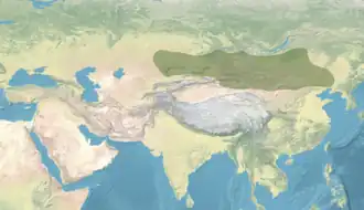 Жужаньский каганат в 500 году н. э.