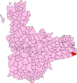 Расположение муниципалитета на карте провинции