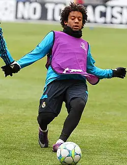 Марсело, тренируясь за Реал