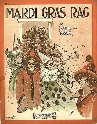 Плакат «Mardi Gras Rag». 1914