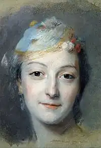 Мари Фель. Портрет работы Мориса Кантена де Латура. 1757