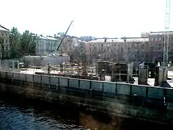 Состояние строительства на май 2010 года: вид из окна Мариинского театра