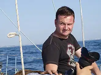 Мартин Скальский во время исследовательской миссии в Мангистауской области, Казахстан, 2016 г.