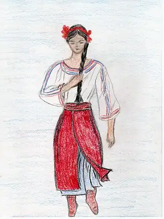 Художественное изображение Маруси из одноименной повести от украинского писателя Григория Квитки-Основьяненко