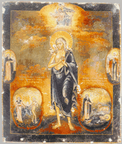 «Святая Мария Египетская со сценами жития» (икона XVIII века)