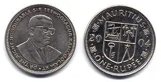 1 рупия 2004 года