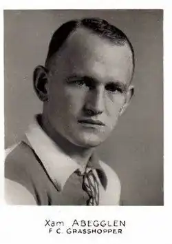 Макс Абегглен в форме футбольного клуба «Грассхоппер»