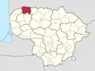 Мажейкяйское районное самоуправление на карте