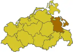 Восточная Передняя Померания на карте