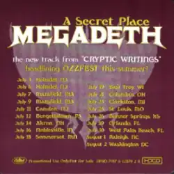 Обложка сингла Megadeth «A Secret Place» (1998)