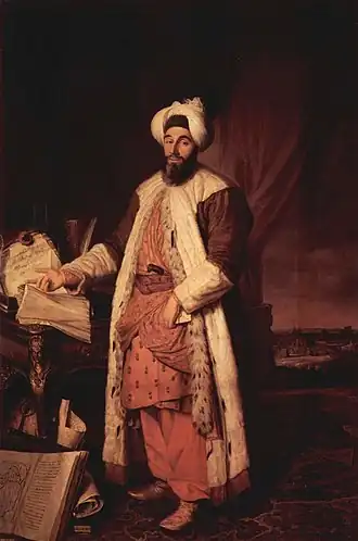 Портрет турецкого посланника при французском дворе Мехмеда-Эффенди, 1742. Версаль.