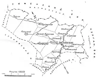 Мехонский район на карте