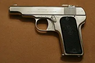 7,65-мм пистолет Мелиор "Новой Модели", никелированный вариант.