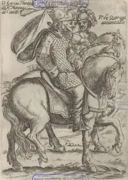 Уртадо де Мендоса, Вильягра и Кирога на иллюстрации в книге Алонсо де Овалье