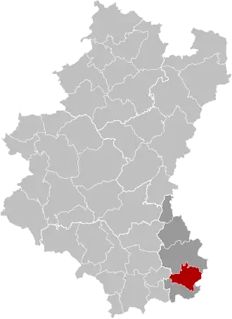 Расположение муниципалитета на карте провинции