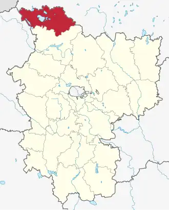 Мядельский район на карте