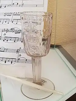 Рюмка Михала Клеофаса Огинского, стеклозавод Уречье, XVIII век.