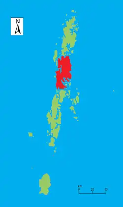 Карта острова Средний Андаман