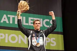 Михаил Дудаш на чемпионате Европы в помещении 2013 года