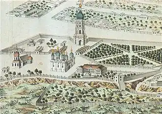 Пустынно-Никольский монастырь на рисунке 1783 года.