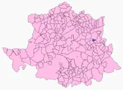 Расположение муниципалитета Мильянес на карте провинции