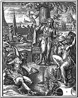 Иллюстрация к главе "О языческих оракулах" книги де Хоге «Иероглифика или символы древних народов»