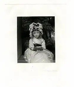 Мисс Пенелопа Бутби. Меццотинто Генри Грейвса (1806—1892) & Co по картине Рейндолса, 1859