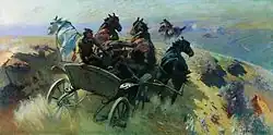 Митрофан Греков, «Тачанка (Выезд на позиции)». 1933 год.