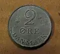 Датская монета в 2 эре