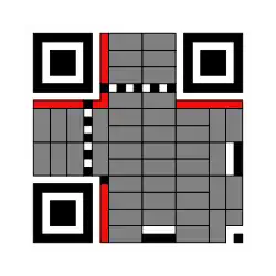 Функциональные области QR-кода версии 2