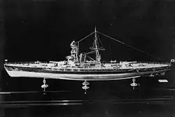 Модель линкора Кага (завод Кавасаки-Кобэ)