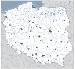 Карта современной Польши