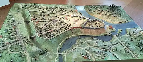 Могилев и Могилевский Кремль, XVII век. Макет из городской ратуши.