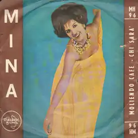 Обложка сингла Мины «Moliendo café» (1961)