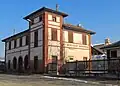 La stazione ferroviaria Montiglio-Murisengo nel febbraio 2013