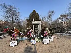 80-летие полного снятия блокады Ленинграда. Памятник Детям блокадного Ленинграда, Ереван, 1 февраля 2024 года