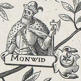 Монтвид, альтернативный эскиз
Александра Тарасовича (1675), ошибочно с гербом семьи Монивидов