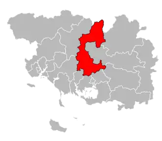 Кантон на карте департамента Морбиан