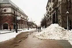 Лаврушинский переулок зимой 2016 года