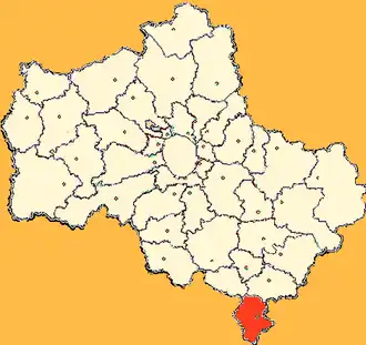 Серебряно-Прудское благочиние на карте