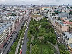 Вид с воздуха: Старая площадь и Ильинский сквер, 2017 год