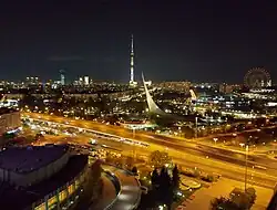 Вид на проспект Мира у ВДНХ